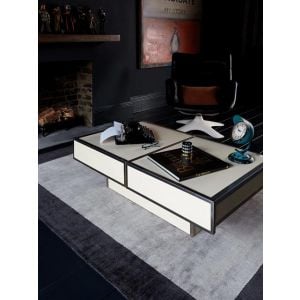 Blade Border Rugs in Charcoal and Silver