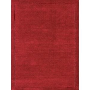 York Plain Poppy Red Rugs Online | Pure Woollen Pile