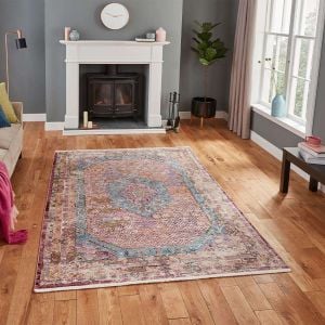 Think Rugs Athena 24023 Antique Distressed Look Rug, Multi, 120 x 170 Cm