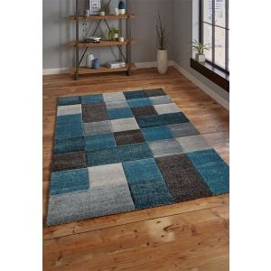  Brooklyn 646 Rugs in Blue and Grey - Free UK Delivery
