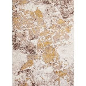 Florence 50033 Abstract Rug in Beige/Gold