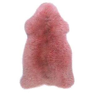 100% Natural Sheepskin Rug in Dusky Pink