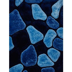 Noble House NH-5858 Blue Handtufted Shaggy Rugs