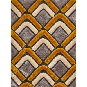 Noble House NH-8199 Grey/Yellow Rugs in 120 x 170 cm