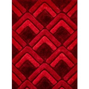 Noble House NH-8199 Red Handtufted Shaggy Rugs