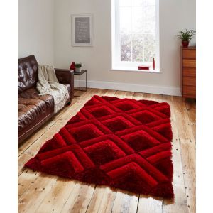 Noble House NH8199 Red Shaggy Rugs