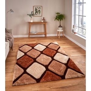 Noble House NH-9247 Beige/Brown Shaggy Rugs by Think