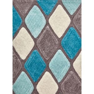 Noble House Shaggy Rugs, NH-9247 in Grey/Blue