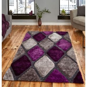 Noble House NH-9247 Grey/Purple Rug by Think Rugs