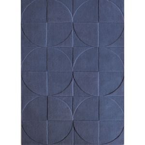 Penny Hand Tufted 100% Wool Rug in Navy