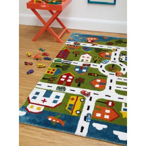 Children's Rugs - Play Town Map Rug