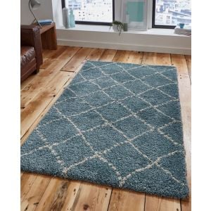 Royal Nomadic 5413 Teal/Champagne Shaggy Rugs
