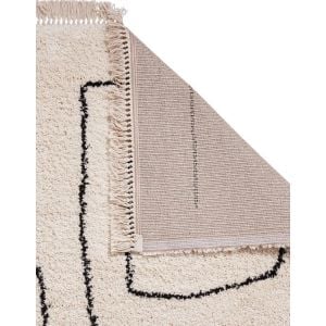 Boho Rug in White/Black A474 by Think Rugs