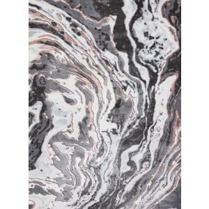 Think Rugs Apollo Grey/Rose Abstract Rug