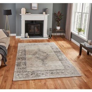 Milano N9695 Beige Traditional Rug by Think Rugs