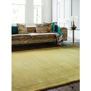 York Plain Yellow Rugs Online | Pure Woollen Pile