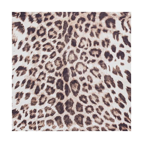 Faux Leopard Print Rug in Brown/Beige