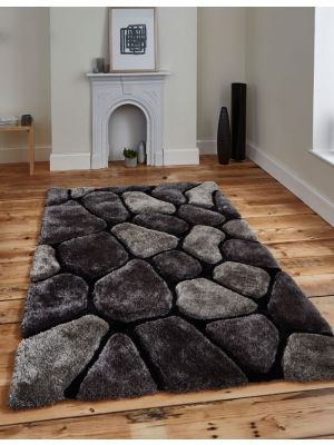 Noble House NH-5858 Black/Grey Area Rugs