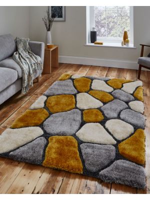 Noble House NH-5858 Grey/Yellow Rug by Think Rugs