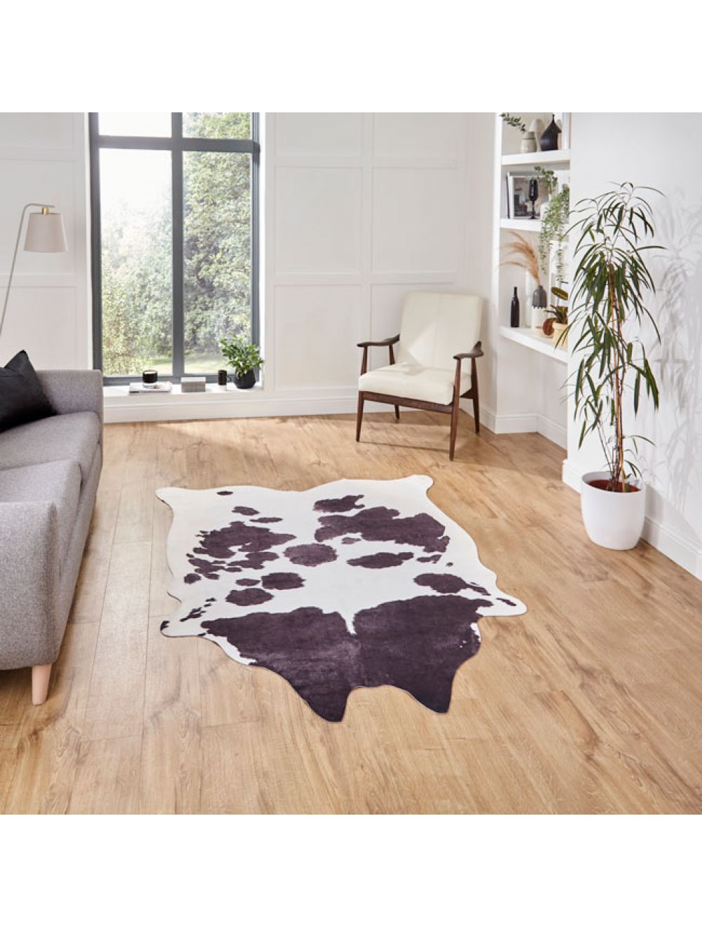 Buy Faux Cow Print Rugs in Black/White from £ | Free UK  Delivery-CapitalRugs