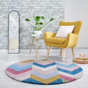 Zest Chroma Multi Geometric Circle Rug by Flair