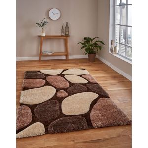 Noble House NHG1631 (3545) Beige Brown Shaggy Rugs