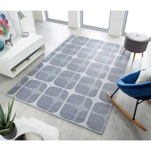 Zest Mesh Grey Geometric Rug by Flair