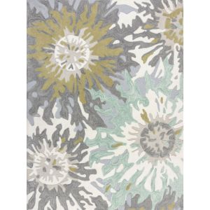 Zest Soft Floral Rug in Green by Flair